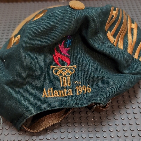 1996 Olympics Atlanta Green And Brown Hat Vintage - Picture 2 of 8